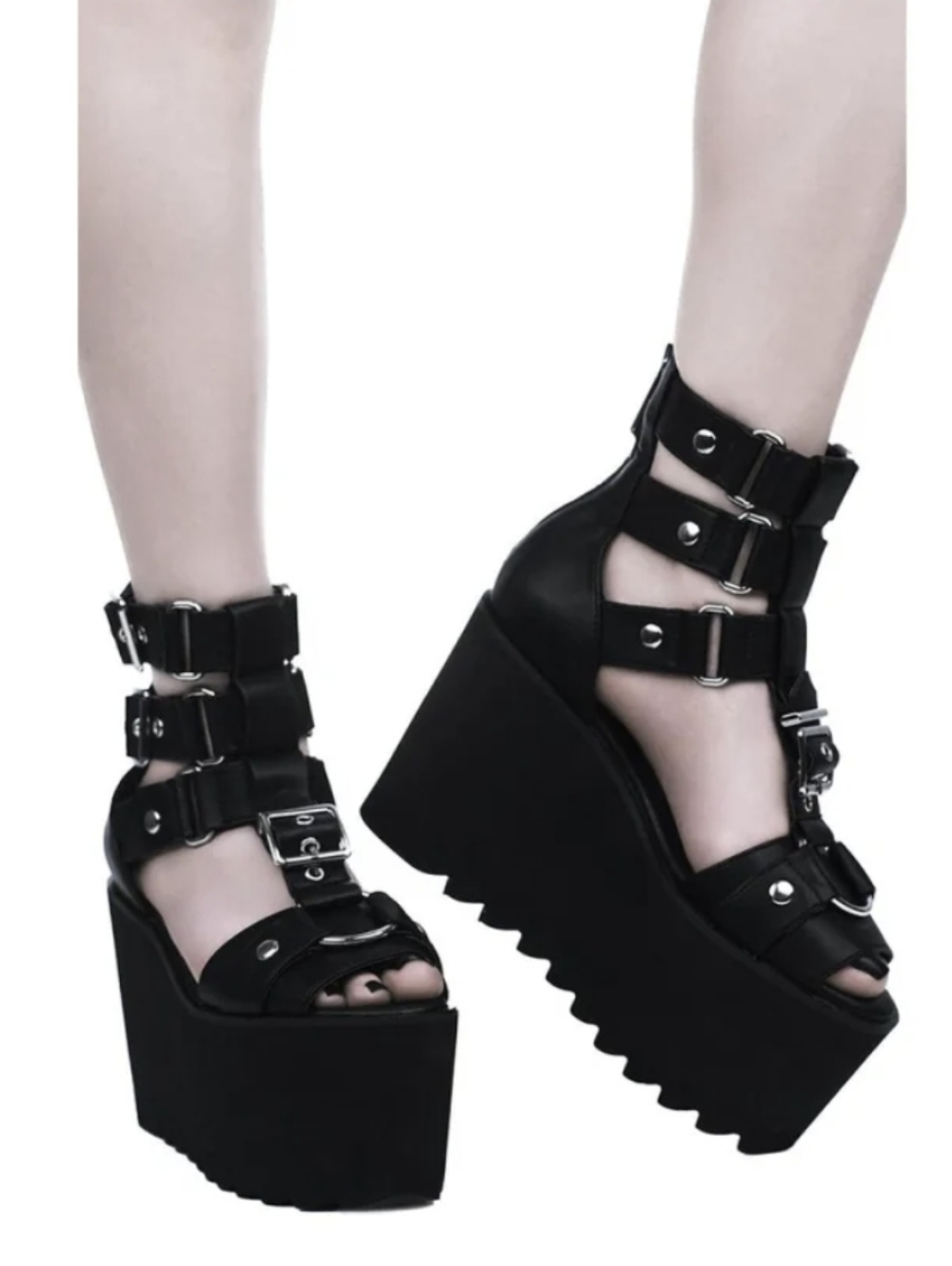 Killstar Death Valley Gladiator Platform Sandals Size 9